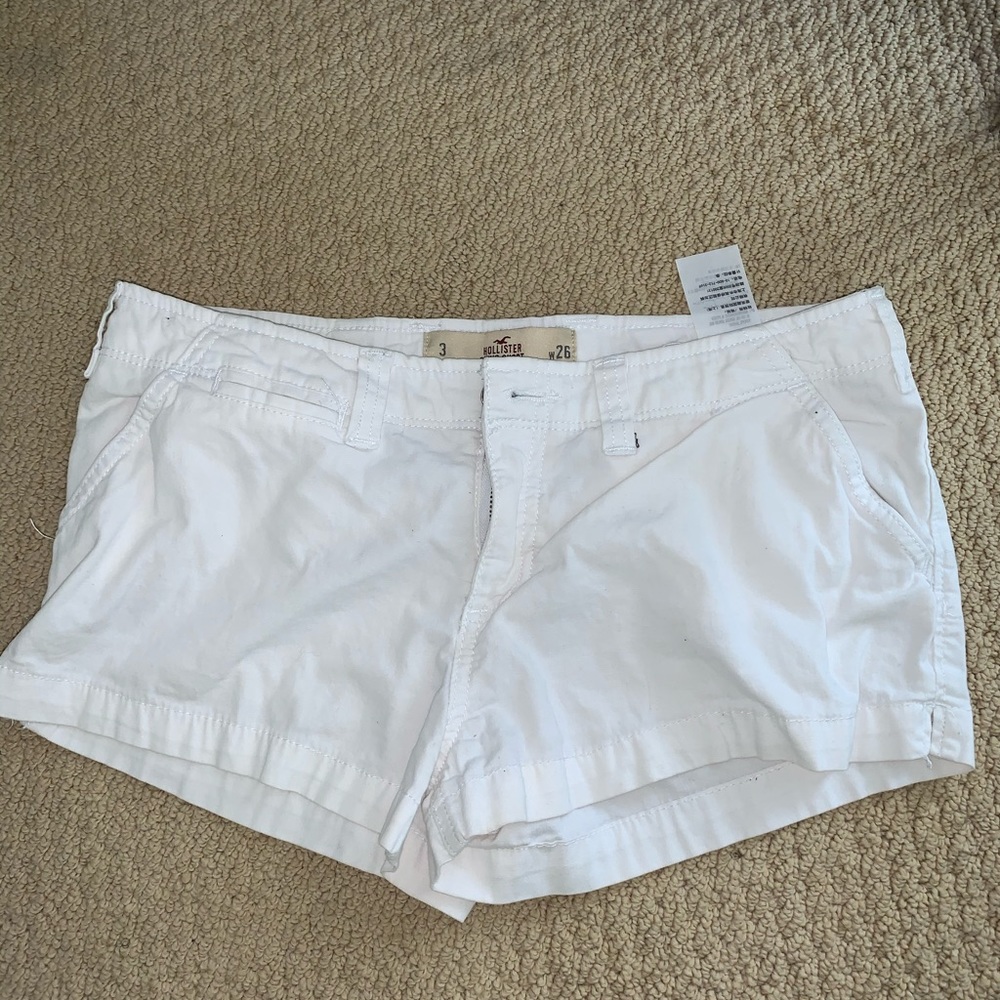 White jean shorts